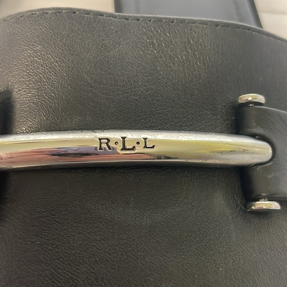 Lauren Ralph Lauren Davan Black Slide Sandal with LRL Silver Signature B… - Picture 8 of 14